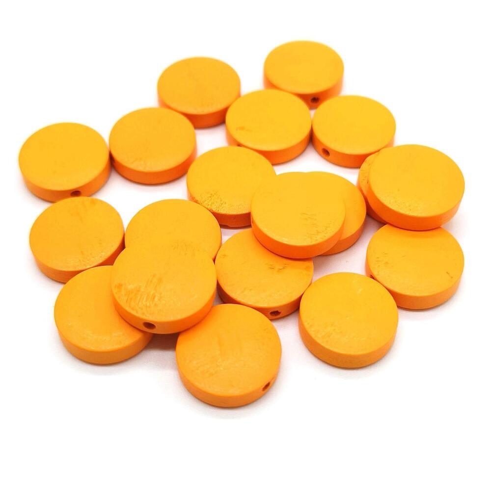 9944 120 Round Wood Discs with Hole Spacer Charm Pendants for Christmas